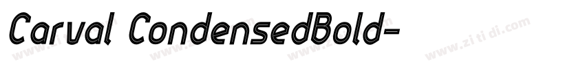 Carval CondensedBold字体转换